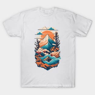 Nature Sunset digital artwork T-Shirt